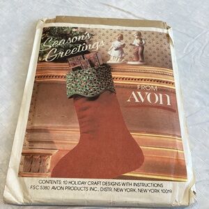 Vintage AVON Stocking Fabric Pattern